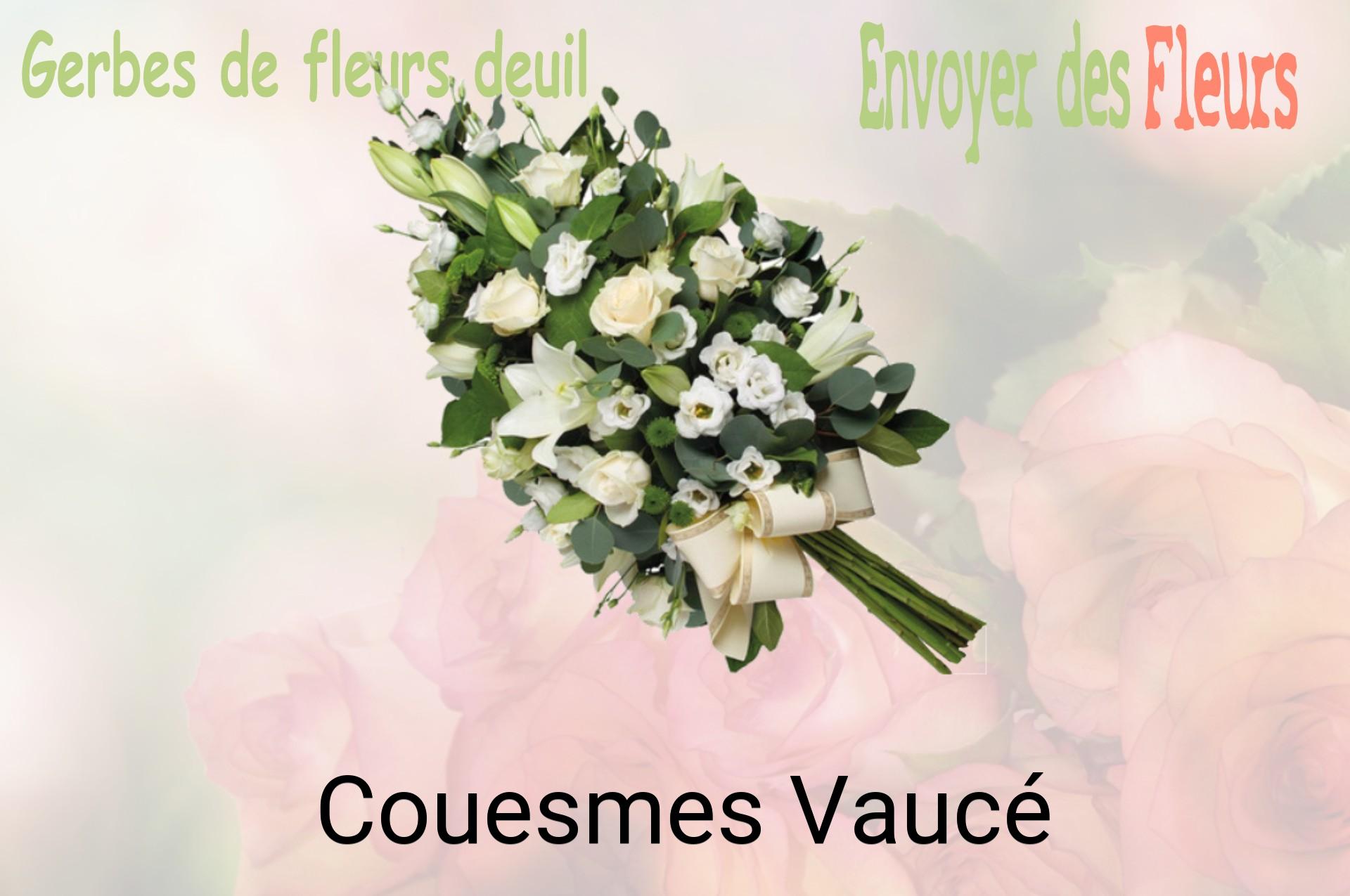Gerbe de fleurs de deuil livrée à Couesmes-Vaucé